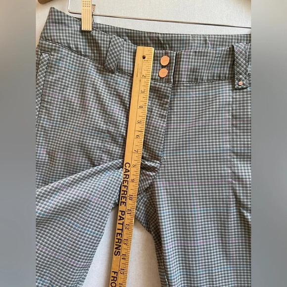 Nike Golf Dry Fit Golf Mid Rise Plaid Pants Size Sz 12 - Picture 10 of 11